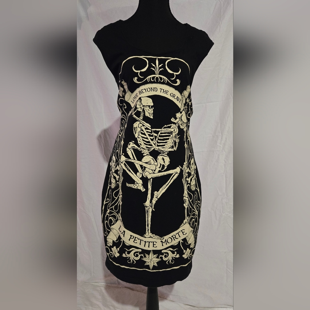 La Petite Morte Black Skeleton Mini Dress - Picture 3 of 6